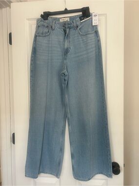 Abercrombie & Fitch Light Blue Wide-Leg Jeans
